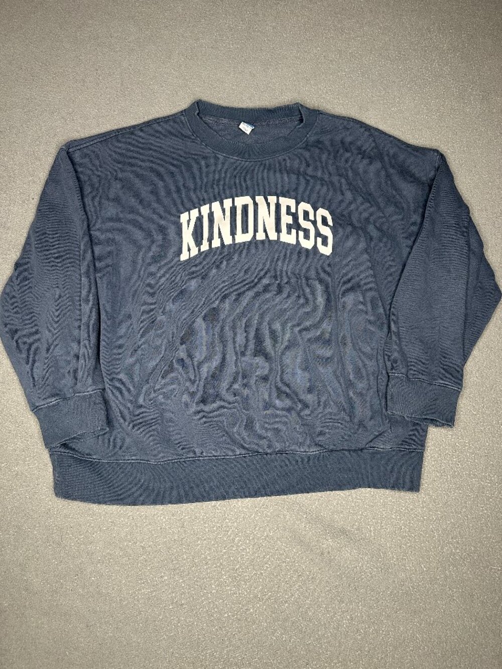 Old Navy Women's Medium Navy Blue Kindness Graphic Crewneck Sweatshirt